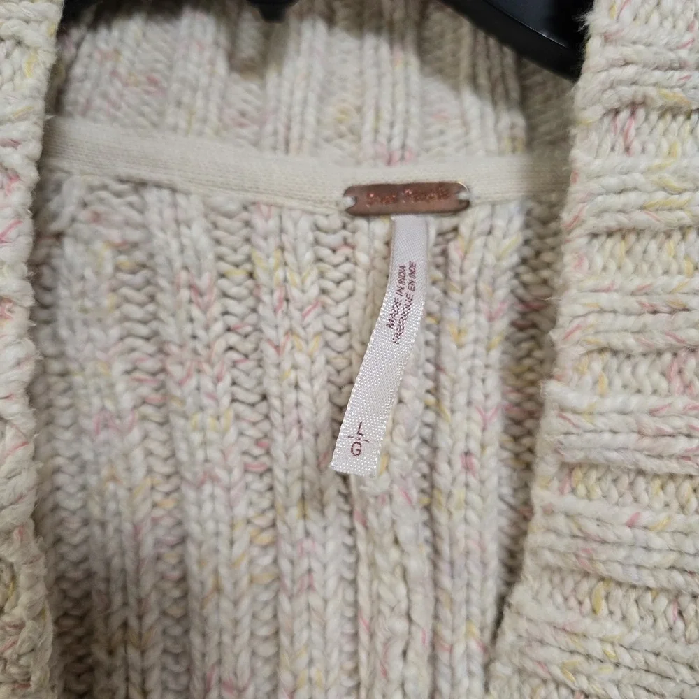 Women Free People Blossom Open Front Cardigan Size Large Chunky